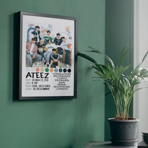 Póster de ATEEZ / Descarga digital / 8x10, A4, Carta EE. UU. 8.5x11, 11x14, 16x20 / Merchandising / K-Pop / Regalo / Arte mural / Decoración del hogar / Arte de fans