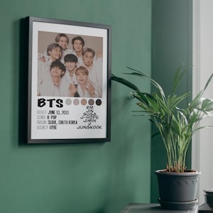 Póster de BTS Bangtan Boys / Descarga digital / 8x10, A4, tamaño carta (EE. UU.) 8.5x11, 11x14, 16x20 / Merchandising / K-Pop / Regalo / Arte mural / Decoración del hogar