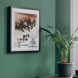 Póster de BTS Bangtan Boys / Descarga digital / Regalo imprimible / 8x10, A4, Carta EE. UU. 8.5x11, 11x14, 16x20 / K-Pop / Decoración del hogar / Merchandising