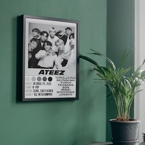 Ateez K-Pop Poster: Limited Edition Wall Art Print (Digital Download 8x10&quot; JPEG & PNG Files)