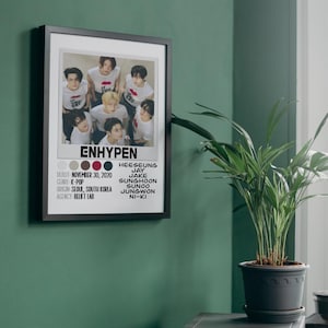 Póster de Enhypen / Descarga digital / 8x10, A4, tamaño carta (EE. UU.) 8.5x11, 11x14, 16x20 / Merchandising / K-Pop / Regalo / Arte mural / Decoración del hogar / Arte de fans