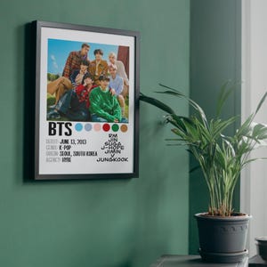 Póster de BTS Bangtan Boys / Descarga digital / 8x10, A4, tamaño carta (EE. UU.) 8.5x11, 11x14, 16x20 / Merchandising / K-Pop / Regalo / Arte mural / Decoración del hogar
