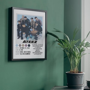 Póster de ATEEZ / Descarga digital / 8x10, A4, Carta EE. UU. 8.5x11, 11x14, 16x20 / Merchandising / K-Pop / Regalo / Arte mural / Decoración del hogar / Arte de fans