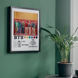 Póster de BTS Bangtan Boys / Descarga digital / 8x10, A4, tamaño carta (EE. UU.) 8.5x11, 11x14, 16x20 / Merchandising / K-Pop / Regalo / Arte mural / Decoración del hogar