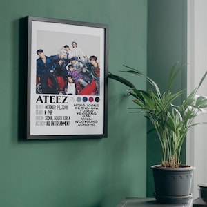 Póster de ATEEZ / Descarga digital / 8x10, A4, Carta EE. UU. 8.5x11, 11x14, 16x20 / Merchandising / K-Pop / Regalo / Arte mural / Decoración del hogar / Arte de fans