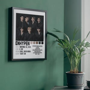 Póster de Enhypen / Descarga digital / 8x10, A4, tamaño carta (EE. UU.) 8.5x11, 11x14, 16x20 / Merchandising / K-Pop / Regalo / Arte mural / Decoración del hogar / Arte de fans