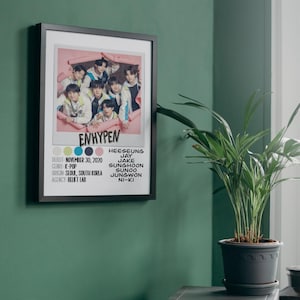 Póster de Enhypen / Descarga digital / 8x10, A4, tamaño carta (EE. UU.) 8.5x11, 11x14, 16x20 / Merchandising / K-Pop / Regalo / Arte mural / Decoración del hogar / Arte de fans