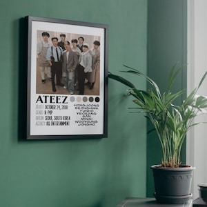Póster de ATEEZ / Descarga digital / 8x10, A4, Carta EE. UU. 8.5x11, 11x14, 16x20 / Merchandising / K-Pop / Regalo / Arte mural / Decoración del hogar / Arte de fans