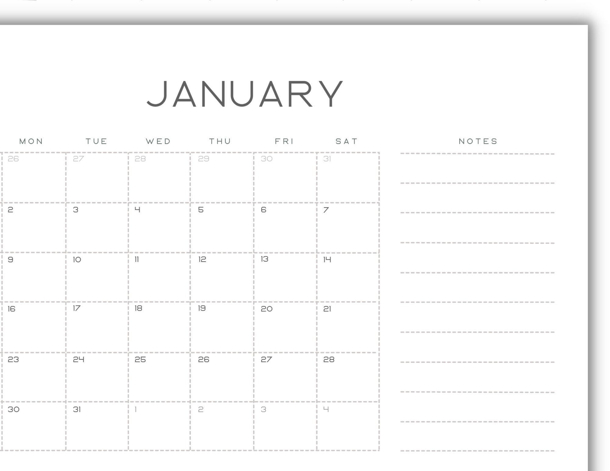 2023-calendar-printable-blank-monthly-calendar-with-notes-monthly