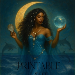 Orisha Yemaya - Divine Ocean Goddess Wall Art Print