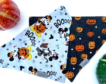 Halloween Hundehalstuch / wendbares Hundehalstuch / gruseliges Hundehalstuch / Süßes oder Saures Hundehalstuch / Halsband über das Halsband