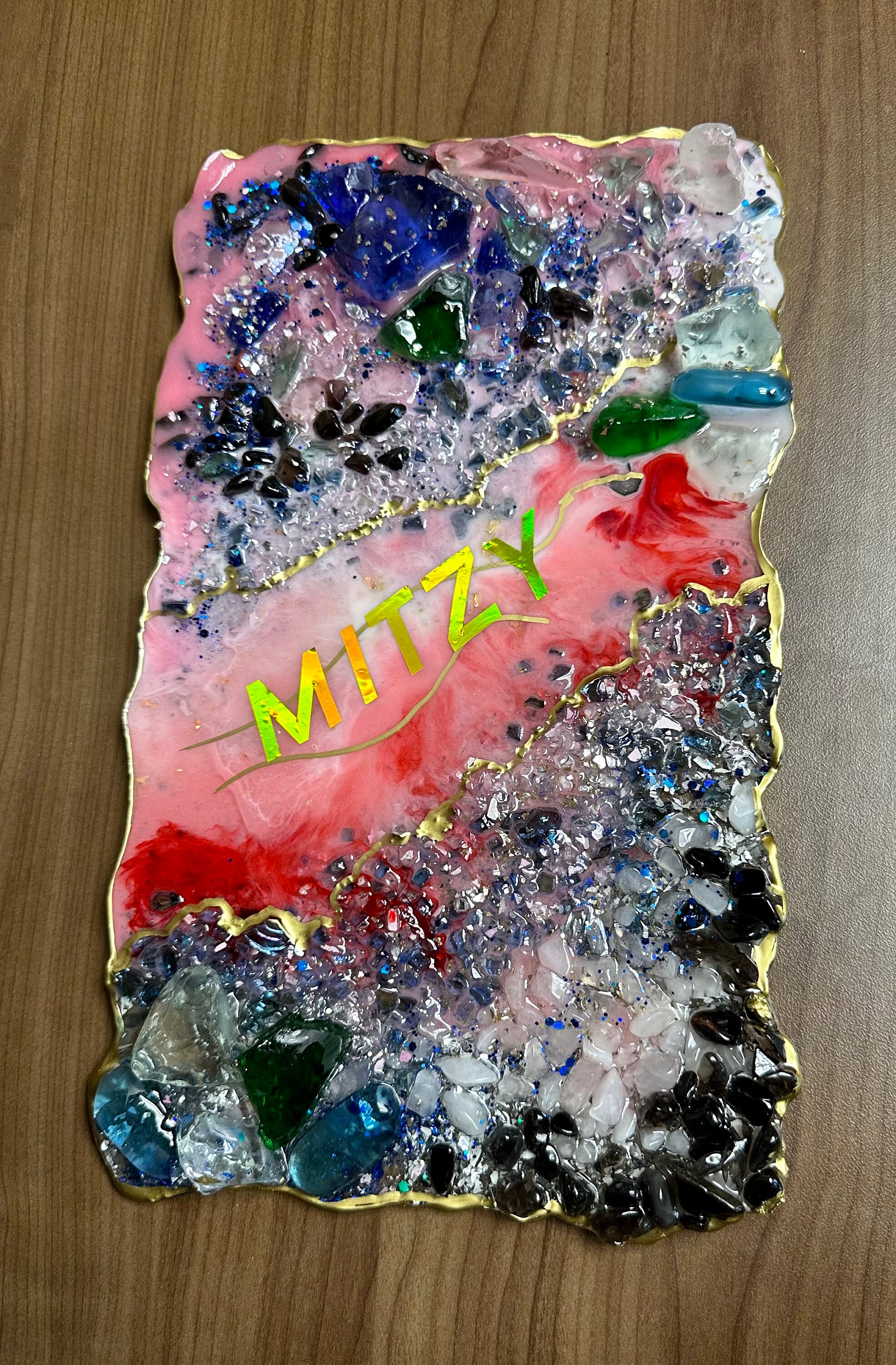 Resin Crystal Geode Art (rectangle) - Etsy