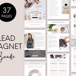 Modello di Lead Magnet per Canva, Lead Magnet per Coach, Guida al Lead Magnet, Modello di Workbook per Canva, Modello di ebook per Coach, Modelli di checklist