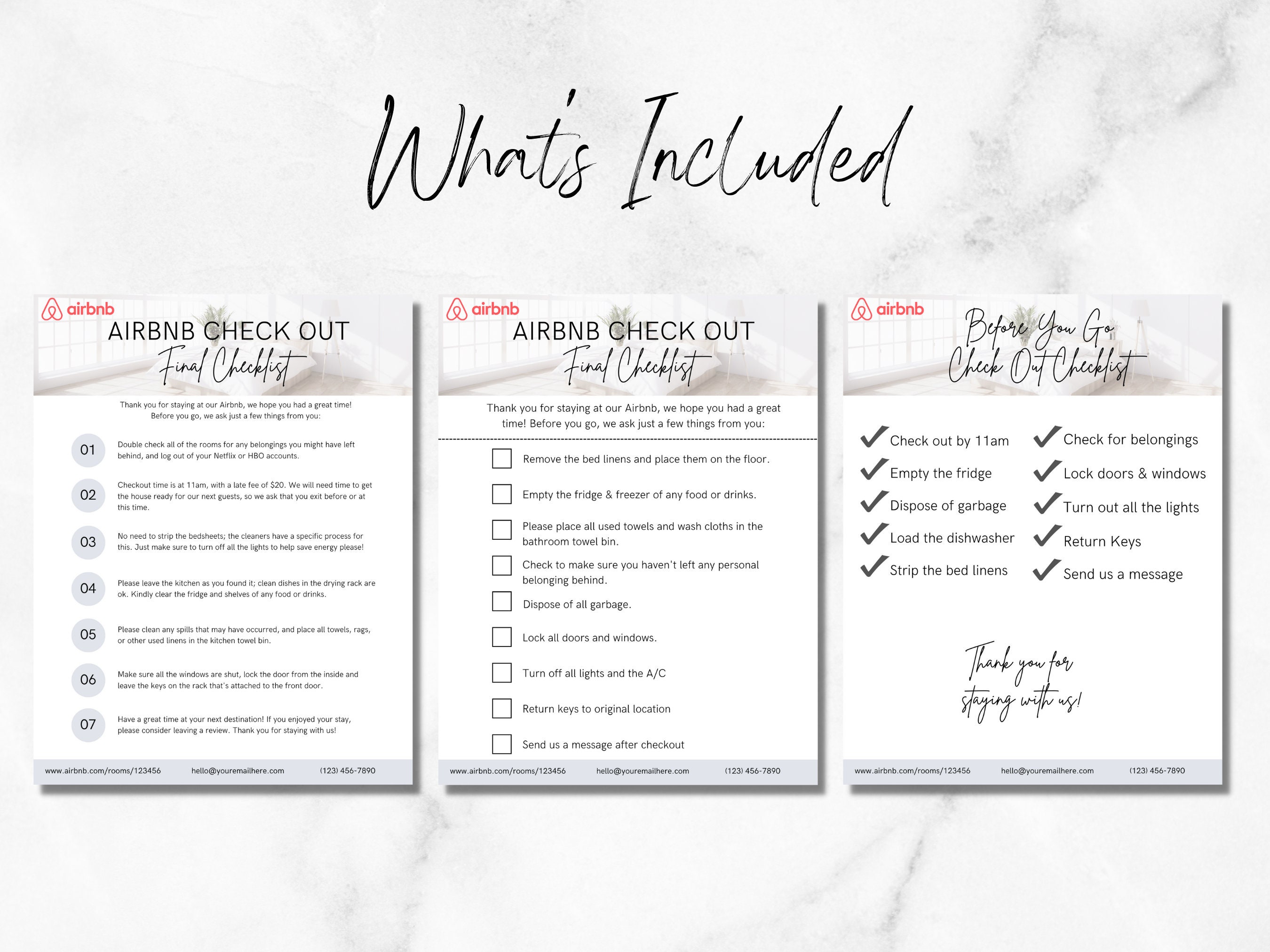 Airbnb Guest Check Out Checklist Sign Template Editable Etsy