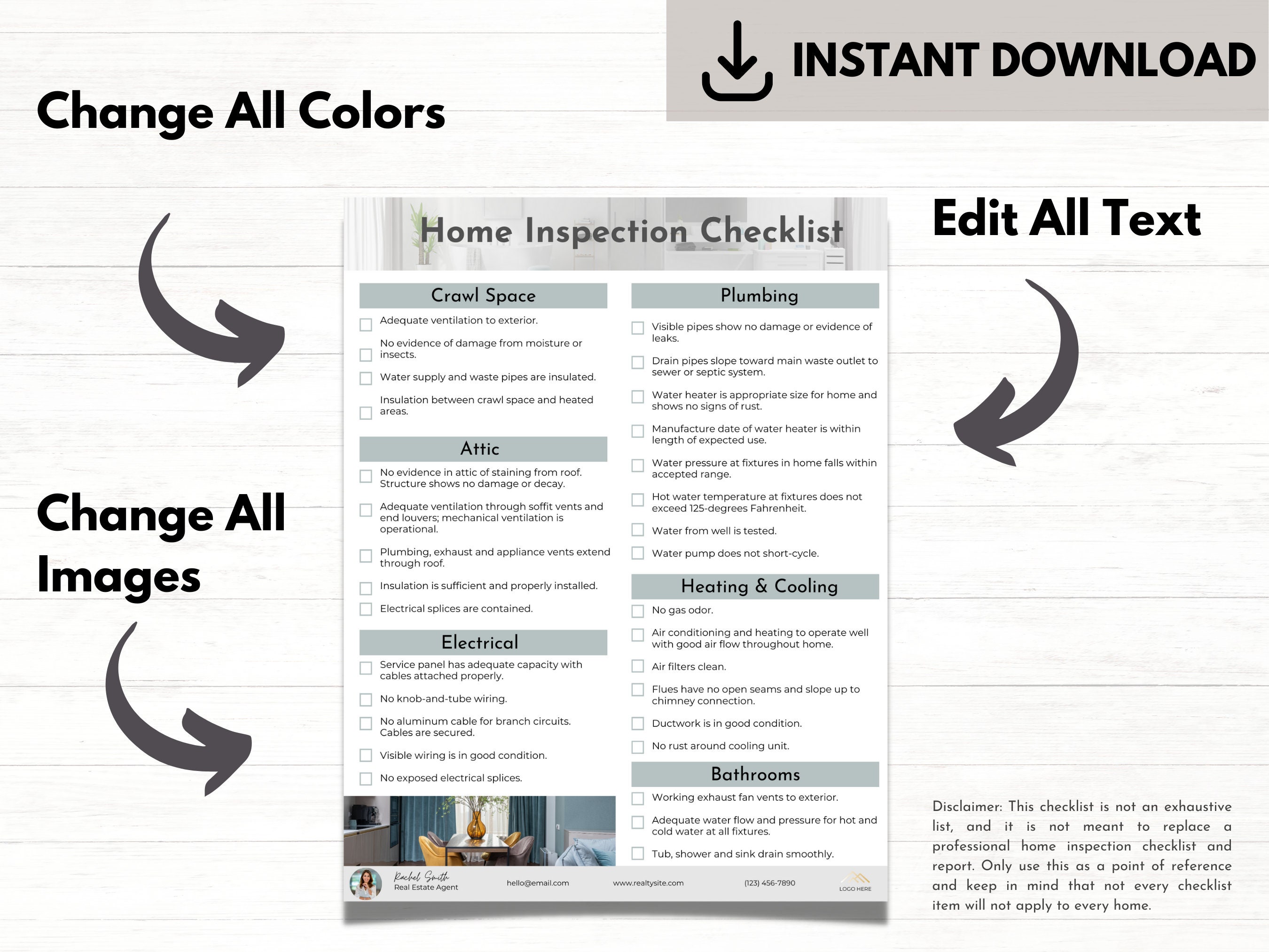 Home Inspection Checklist, Inspection Checklist, House Inspection