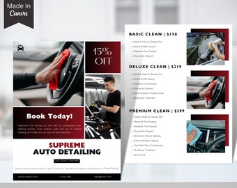 Auto Detailing, Ulotka o Auto Detailingu, Ulotka o Samochodzie, Ulotka o Usługach Motoryzacyjnych, Ulotka Canva Business, Ulotka do Mediów Społecznościowych, Ulotka o Myjni Samochodowej 17