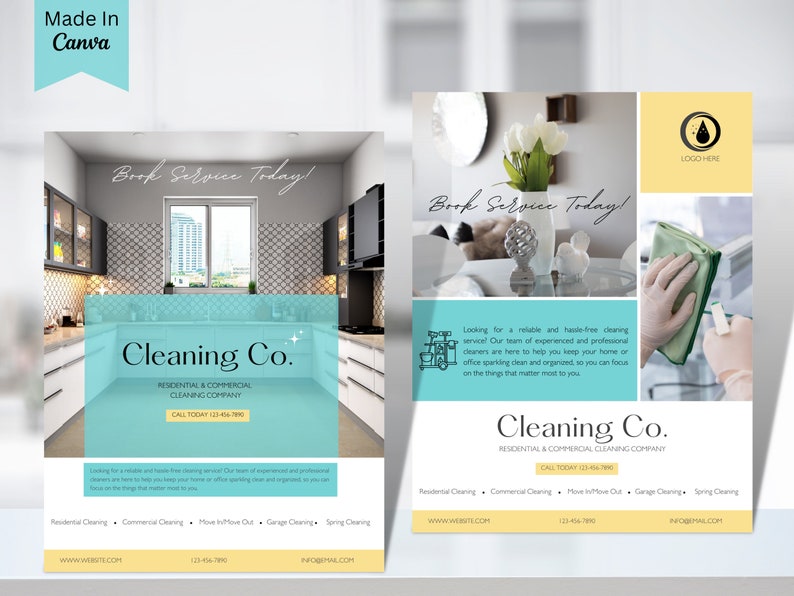 Cleaning Service Flyer, DIY Sheet, Cleaning Business Poster ...