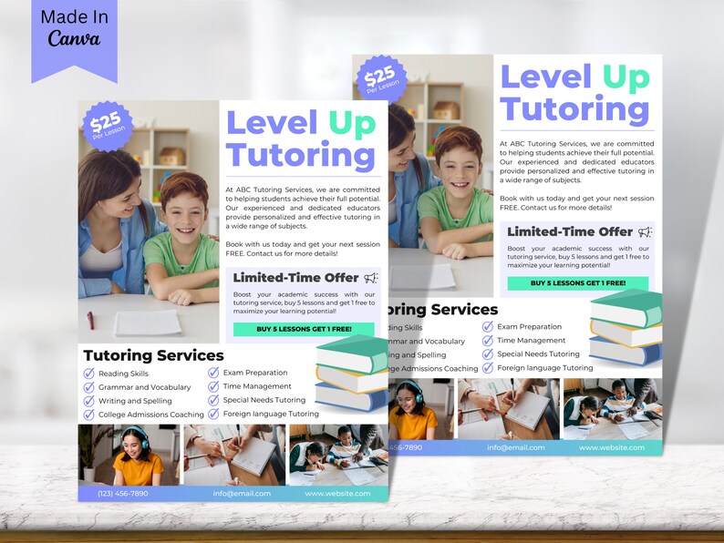 Home Lesson Flyer Samples DIY Tutoring Flyer Templates Design Teacher Private Lesson - Etsy