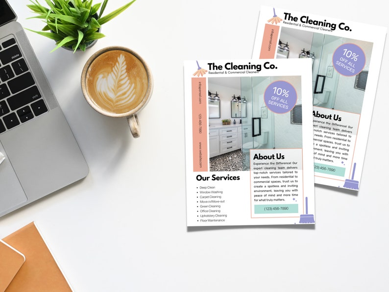 Cleaning Service Flyer, DIY Flyer, Cleaning Business Poster ...