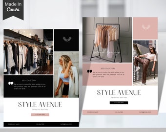 DIY Fashion Flyer Templates Design, Editable Printable, Clothing Flyer Template, Business Clothing Store, Ads Promo Social Media Beauty 2