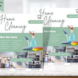 Flyer Kitchen Clean Cleaning Service Flyer, DIY Sheet, Cleaning Service Poster ...