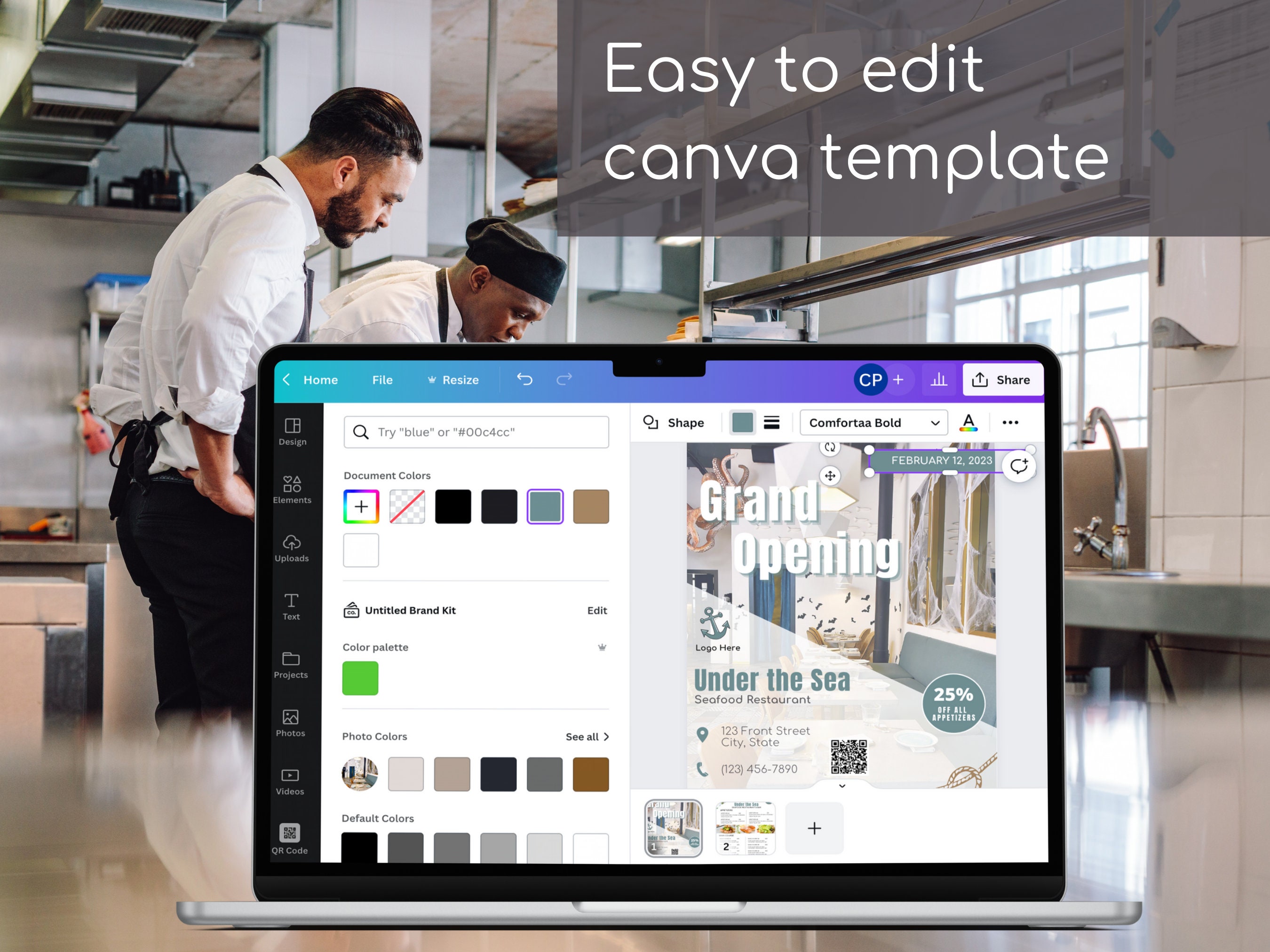 Restaurant Food Menu, DIY Business Menu Template Customizable Menu ...