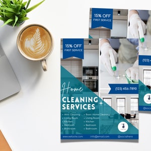 Flyer Kitchen Clean Cleaning Service Flyer, DIY Sheet, Cleaning Service Poster ...
