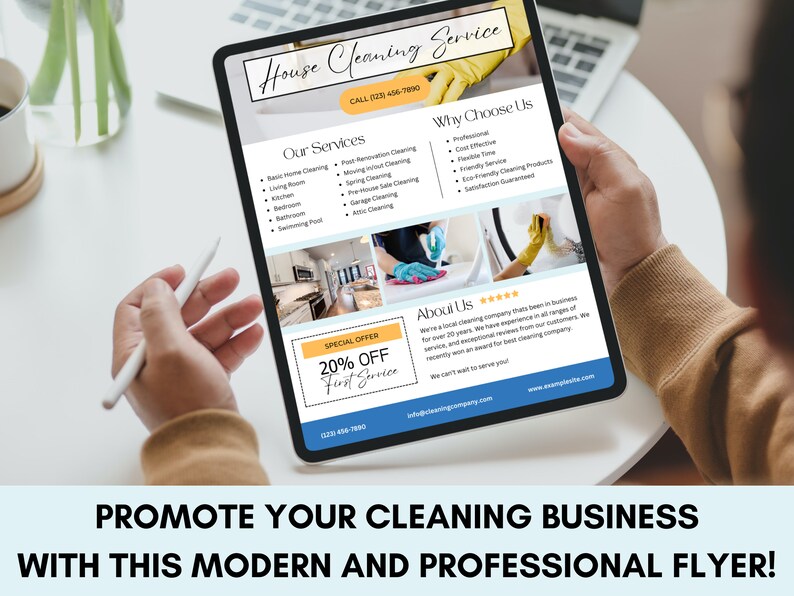 Cleaning Flyer | Cleaning Service Poster | Housekeeping Flyer | DIY ...