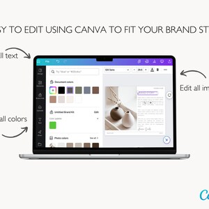 Brand Guidelines Template - Brand Style Guide, Presentation Template, Editable Canva Template, Neutral, Brand Strategy, Branding Kit image 4