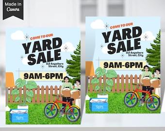 Garage Yard Sale Flyer, Yard Sale Poster, Neighborhood Yard Sale, Rummage Sale, Editable Garage Sale Template, Printable Yard Sale Sign