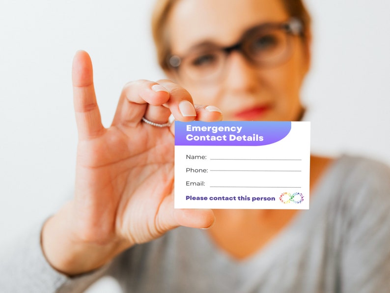 Autism Card Autism ID Card Autism Medical Card Autistic Etsy