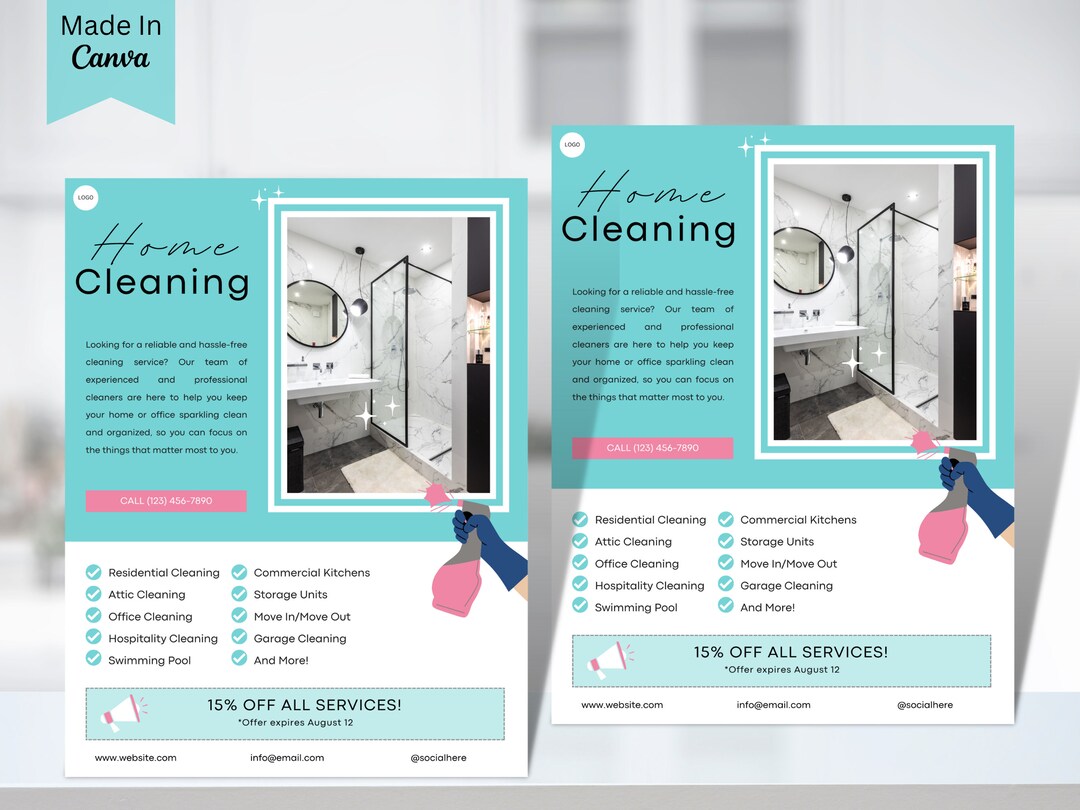 Cleaning Service Flyer DIY Sheet Cleaning Service Poster Cleaning Service Flyer DIY Sheet Cleaning Service Poster
