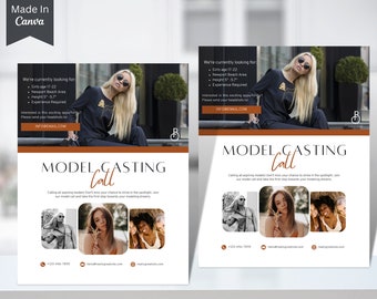 Model Call Template, Photography Casting Call, Photography Model Call Template, Model Call Marketing Template, Marketing, Canva Template 6