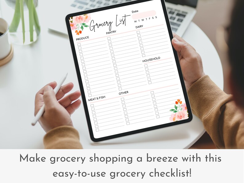 Printable Grocery List, Groceries Planner, Dairy, Grocery Checklist