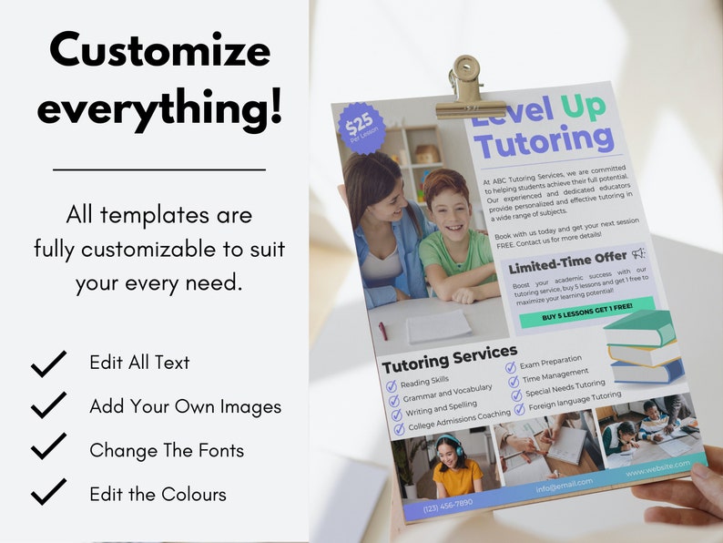 Home Lesson Flyer Samples DIY Tutoring Flyer Templates Design, Teacher Private Lesson Course ...