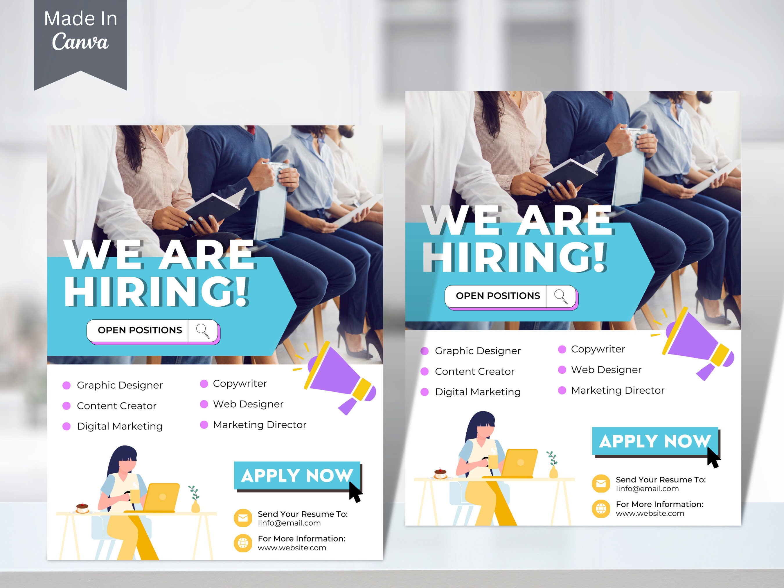 DIY Hiring Flyer Templates Design, We're Hiring Flyer, We're Hiring ...