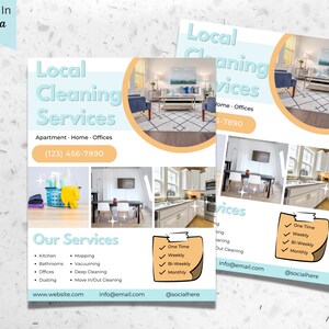 Flyer Kitchen Clean Cleaning Service Flyer, DIY Sheet, Cleaning Service Poster ...
