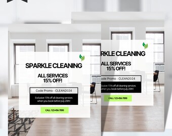 Cleaning Service Flyer, DIY Sheet, Cleaning Business Poster, Housekeeping Flyer, Editable Printable Template, Canva, Business Flyer vol 101