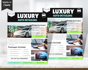 Car Detailing Flyer, DIY Flyer Template Design, Car Wash Flyer, Automotive Services Flyer, Social Flyer, Canva Business Flyer Design 12