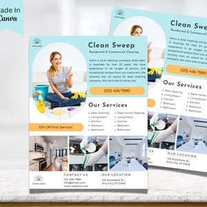 Flyer Kitchen Clean Cleaning Service Flyer, DIY Sheet, Cleaning Service Poster ...