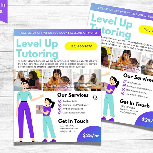 Tutoring Flyer - Etsy
