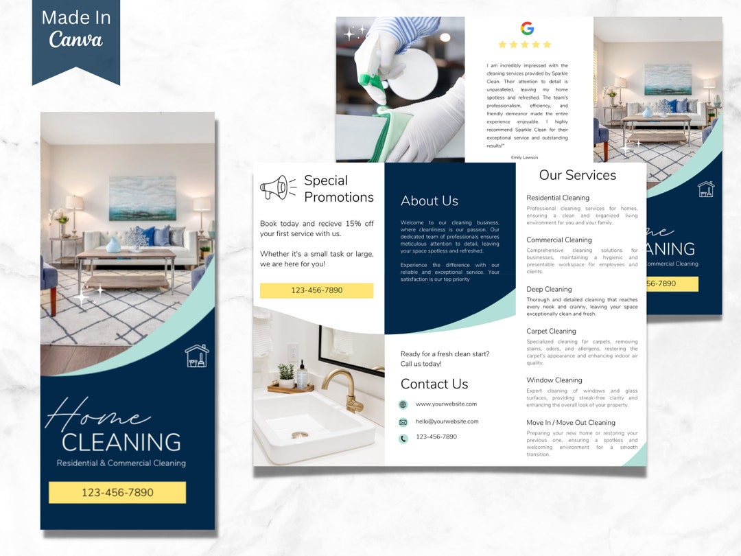 Cleaning Service Brochure, DIY Sheet, Cleaning Service Poster