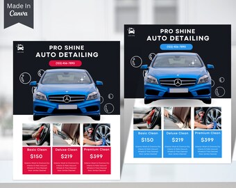 Auto Detailing, Ulotka o Auto Detailingu, Ulotka o Samochodzie, Ulotka o Usługach Motoryzacyjnych, Ulotka Canva Business, Ulotka do Mediów Społecznościowych, Ulotka o Myjni Samochodowej 18