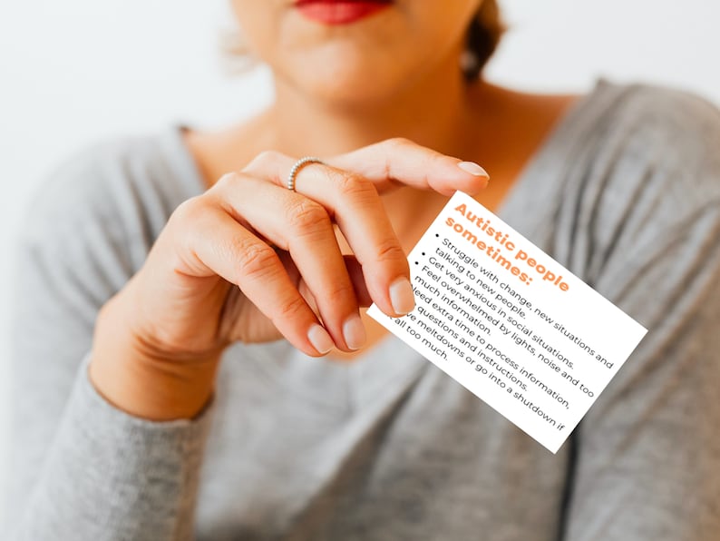 Autism Card Autism ID Card Autism Medical Card Autistic Etsy