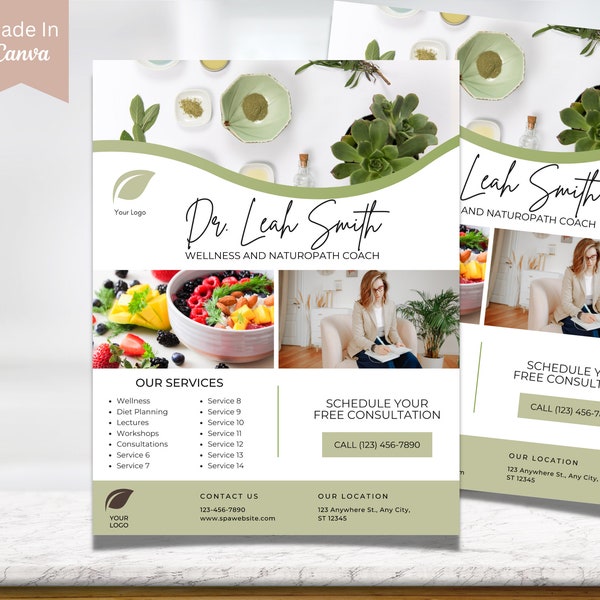 Health Coach Brochure Etsy Health Coach Brochure Etsy