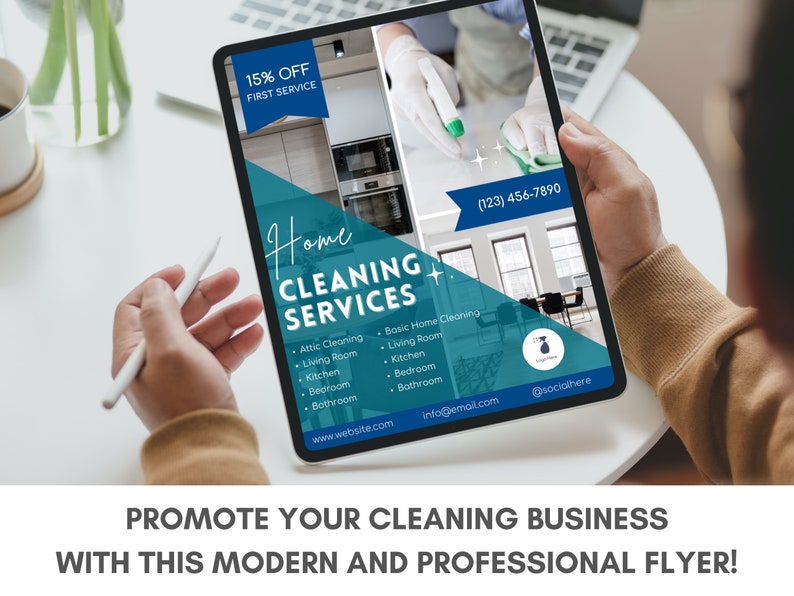 Cleaning Service Flyer, DIY Sheet, Cleaning Service Poster ...