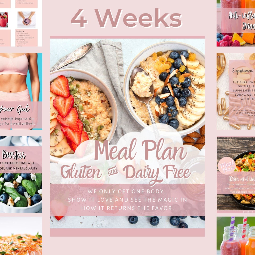 Gluten Free Meal Plan 4 4 Weeks Weight Loss Diet Grocery Shopping List