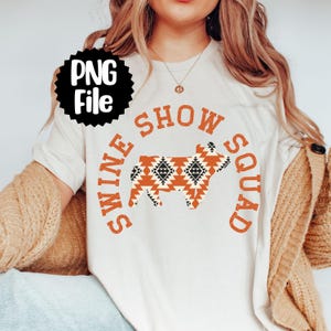Swine Show Squad PNG Livestock Mom Instant Download Digital File Farm Family Graphic for dtf Show Pig Sublimation Matching Hog Show Shirts