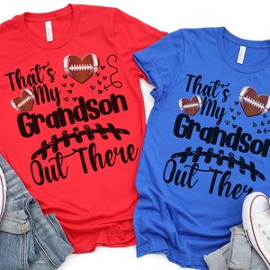 Football Grandma Shirt Youth Football Grandma Game Day Tee Football Field Gigi Shirt Flag Football Grandson Shirt Peewee Football Sport KiKi
