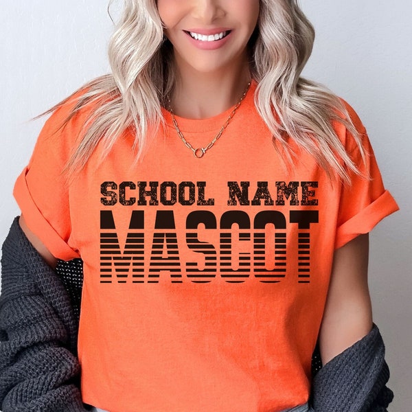 School Mascot Shirt Bulldogs Football Tshirt High School Spirit Tee School Sports Game Day Mom T-Shirt Personalized School Colors Kids Tee